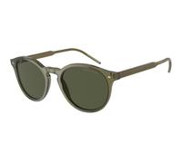 Giorgio Armani Uomo AR8211 607452 Occhiali da sole Acetato Verde Verde Pantos Normale Antiriflesso