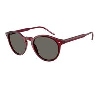 Giorgio Armani Uomo AR8211 6344R5 Occhiali da sole Acetato Rosso Grigio Pantos Normale