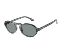 Giorgio Armani Uomo AR8219U 634356 Occhiali da sole Acetato Blu Blu Rotonda Normale