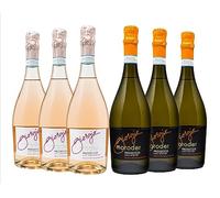 Giorgio Moroder Prosecco | 3x Prosecco DOC & 3x Prosecco DOC Rosé Millesimato 2021 | Extra Dry