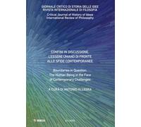 Giornale critico di storia delle idee. Boundaries in question. The human being in the face of contemporary challenges (2025) (Vol. 1)