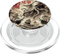 Giornale giapponese vintage mostro marino Kraken Cthulhu PopSockets PopGrip per MagSafe