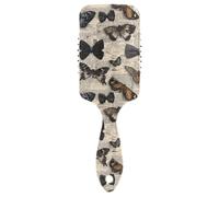 Giornale Retro Farfalle Papillon carino capelli secchi spazzolato cuoio capelluto massaggiatore per capelli spessi con manico ergonomico cepillo para cabello
