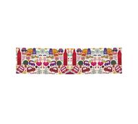 Giornale scolastico con stampa inglese per festival, 120 x 30 cm, decorazione per feste per interni ed esterni