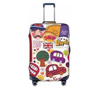 Giornale scolastico in inglese copertura protettiva lavabile valigia copertura viaggio elastico copertura valigia Protector, bianco, XL