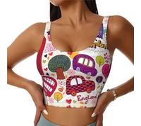 Giornale scolastico in inglese Gilet sportivo da donna per il tempo libero all'aperto Escursionismo Confortevole Leggero Elastico Gym Shirt, Nero , L