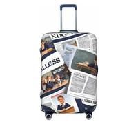 Giornale scolastico in inglese stampa elastica lavabile bagagli Protector universale valigia copertura viaggio bagagli copertura, Nero , L