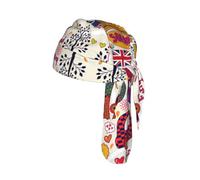 Giornale scolastico in inglese stampato leggero ciclismo Bandana, Quick Dry casco Liner Hat, per Outdoor Escursionismo Arrampicata