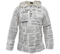 Giornale Stampa Nepalese Lettera Testo Canguro Marsupio Estivo Cotone Felpa