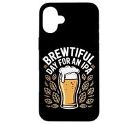 Giornata birraria per una celebrazione del bicchiere di luppolo di birra IPA Custodia per iPhone 16 Plus