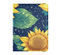 Giornata dei genitori bellissimo passaporto giallo girasole e vaccino portafoglio combo per carte di vaccino da viaggio porta carte di vaccino combo porta passaporto per donne ultra sottile, festa dei