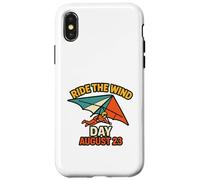 Giornata del vento 23 agosto Avventura volante deltaplano Custodia per iPhone X/XS