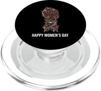 Giornata della donna felice - Pugno floreale della forza e della solidarietà PopSockets PopGrip per MagSafe