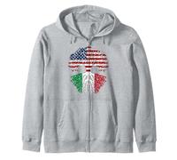 Giornata della Liberazione dell'Italia Americano Coltivato con Albero di Radice Felpa con Cappuccio