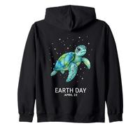 Giornata della Terra 2026 Arte delle Tartarughe Felpa con Cappuccio