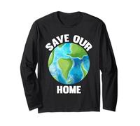 Giornata della Terra Ambiente Divertente Salva La Nostra Casa Pianeta Donne Maglia a Manica