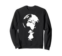 Giornata della Terra cambiamento climatico quotidiano Bubble World Blowing Girl Felpa