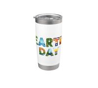 Giornata della Terra Celebrazione Uomini Donne Bambini Protezione Ambiente Bicchiere termico in acciaio inox doppia parete