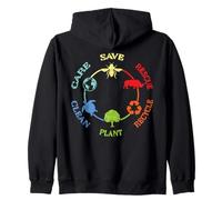 Giornata della Terra Salviamo Le api Salviamo Gli Animali Felpa con Cappuccio