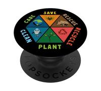 Giornata della Terra Salviamo le api Salviamo gli animali PopSockets PopGrip Adesivo