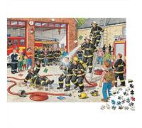 Giornata di addestramento della stazione dei pompieri Puzzle in Legno Impermeabile Puzzles Da 1000 Pezzi Regali Per Adulti Sfidanti E Rompicapo Giochi Di Impegnativi
