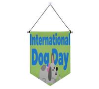 Giornata internazionale del cane con simpatici striscioni per cani da appendere con asta telescopica banner da appendere decorazioni per festival e giorni speciali