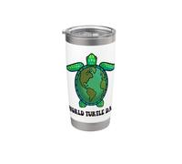 Giornata mondiale della fauna selvatica Let's Save The Turtle Cool Turtles Design Bicchiere termico in acciaio inox doppia parete