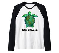Giornata Mondiale della Fauna Selvatica Let's Save The Turtle Cool Turtles Design Maglia con Maniche Raglan