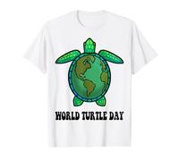Giornata Mondiale della Fauna Selvatica Let's Save The Turtle Cool Turtles Design Maglietta con Stampa Grafica Economica