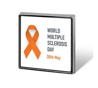 Giornata mondiale della SM 30 spille per la sensibilizzazione sulla sclerosi multipla, spilla quadrata, spilla da bavero, bottoni smaltati, decorazioni per feste