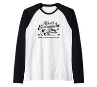 Giornata Mondiale dell'Ambiente - Keep Our Planet Green Eco Awareness Maglia con Maniche Raglan