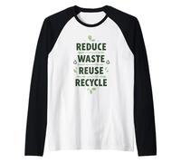 Giornata Mondiale dell'ambiente Ridurre Il riutilizzo dei rifiuti Ricicl Maglia con Maniche Raglan