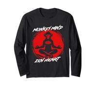 Giornata Nazionale della Scimmia Monkey Mind Zen Heart Maglia a Manica