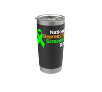 Giornata nazionale dello screening della depressione - Consapevolezza della salute mentale Bicchiere termico in acciaio inox doppia parete