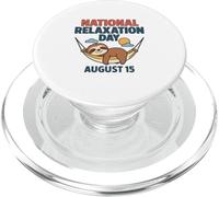 Giornata nazionale di rilassamento 15 agosto amaca bradipo PopSockets PopGrip per MagSafe