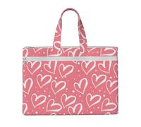 Giorno degli Elementi dei Cuori,Borsa portadocumenti in tela con cerniera, borsa a mano, valigetta per scuola e ufficio