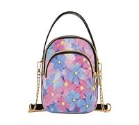 Giorno dei genitori Bella rosa viola fiori alla moda borsa a tracolla per donna con multi tasche borse a mano per le donne regali di compleanno per le donne