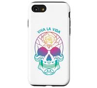 Giorno dei Morti Colorful Sugar Skull Floral Viva La Vida Custodia per iPhone SE (2020) / 7/8