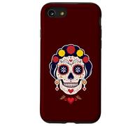 Giorno Dei Morti Fiori Teschio Zucchero Dia De Los Muertos Messico Custodia per iPhone SE (2020) / 7 / 8