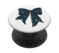 Giorno dei Morti Teschi Día de Muertos Girl Coquette Bow PopSockets PopGrip Adesivo