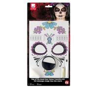 Giorno Dei Morti Trucco Tatuaggio Kit Halloween Zucchero Teschio Costume Donna