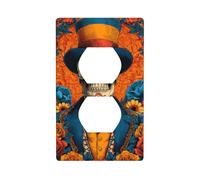 Giorno dei Morti Vintage Scheletro Copertura Interruttore Luce Copertura Decorativa 1 Gang Piastra da Parete per Cucina Camera Bagno Dimensioni 7x11,4 cm