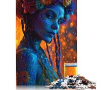 Giorno dei morti vivace Puzzle in Legno 300 Pezzi Puzzle Adulto Per Gioco Familiare Divertimento Gioco Regalo Per Amore E Amico Decorazione Interna Unica Stress Relief 300pcs (40x28cm)