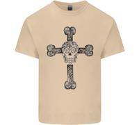 Giorno Dei Morti Zucchero Teschio Croce Uomo Cotone T-Shirt