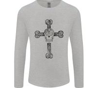 Giorno Dei Morti Zucchero Teschio Croce Uomo Maniche