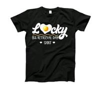 Giorno del Prelievo degli Ovuli Fortunati Giorno del Trasferimento Dell'Infertilità Mamma Fivet Maglietta Uomo Manica Corta Tee T-Shirt Casual Maglietta T-Shirt per Bodybuilding Palestra Sport 3XL