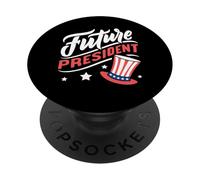 Giorno del presidente patriottico USA del futuro 4 luglio PopSockets PopGrip Adesivo