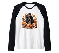 Giorno del Ringraziamento Irish Water Spaniel Proprietario Cane Mamma papà Divertente Cucciolo Maglia con Maniche Raglan