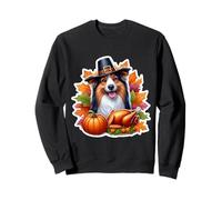 Giorno del Ringraziamento Miniature American Shepherd Dog Proprietario Divertente Felpa