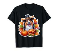 Giorno del Ringraziamento Miniature American Shepherd Dog Proprietario Divertente Maglietta
